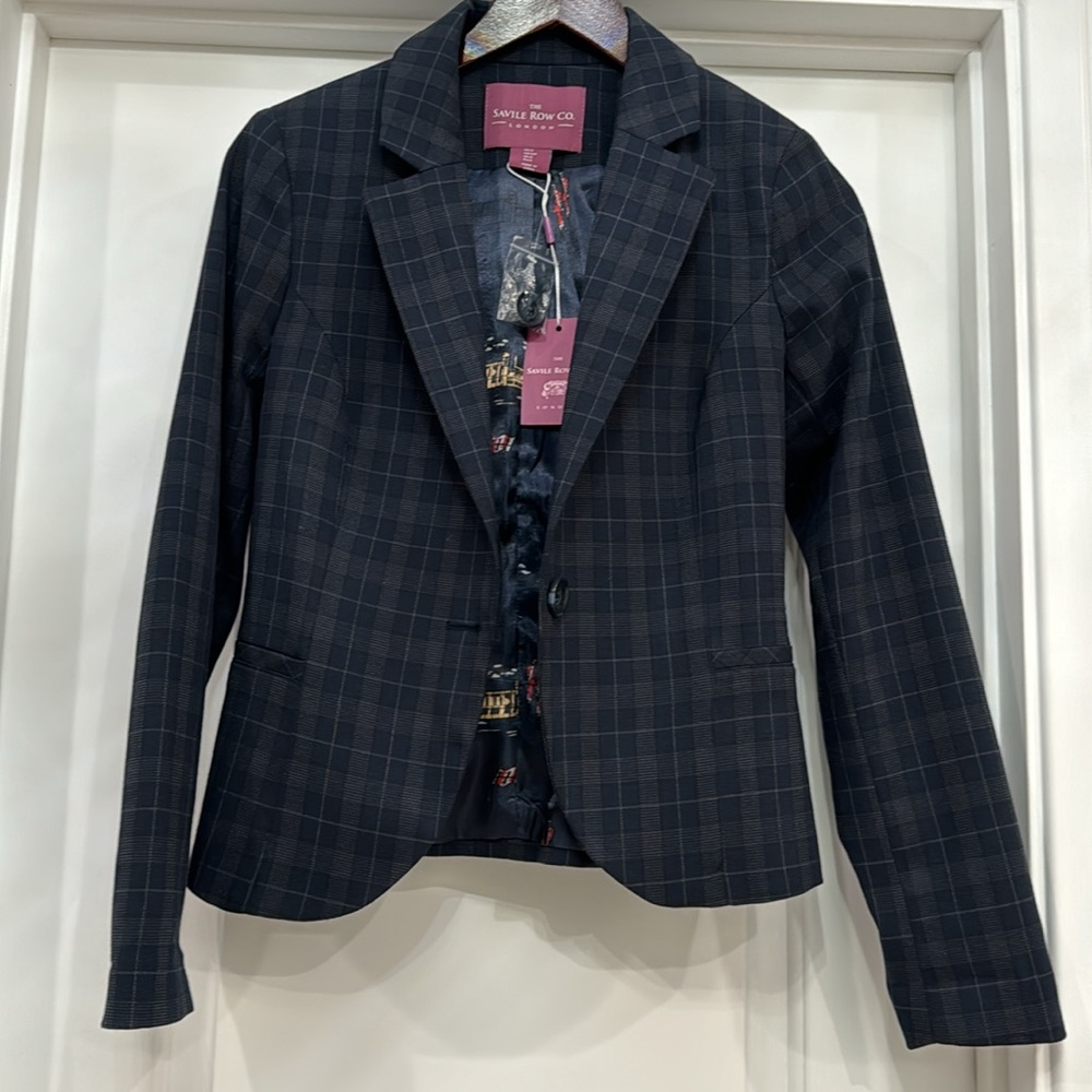The SavilleRow Co. London. Women’s blazer. Size S/p. Navy plaid